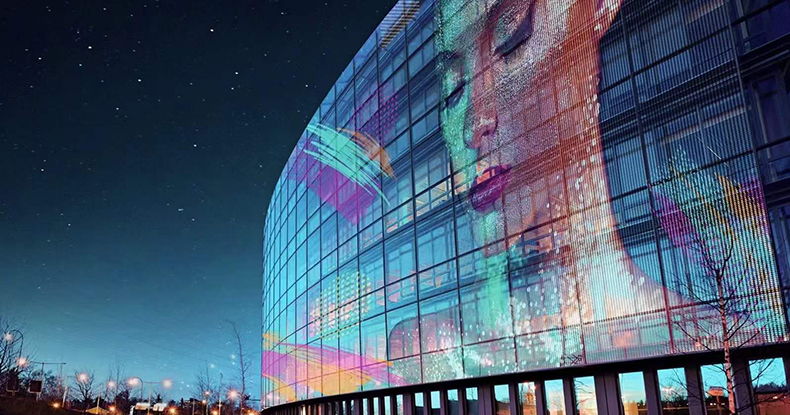 華宇星光電LED點光源網格屏有什么優勢？